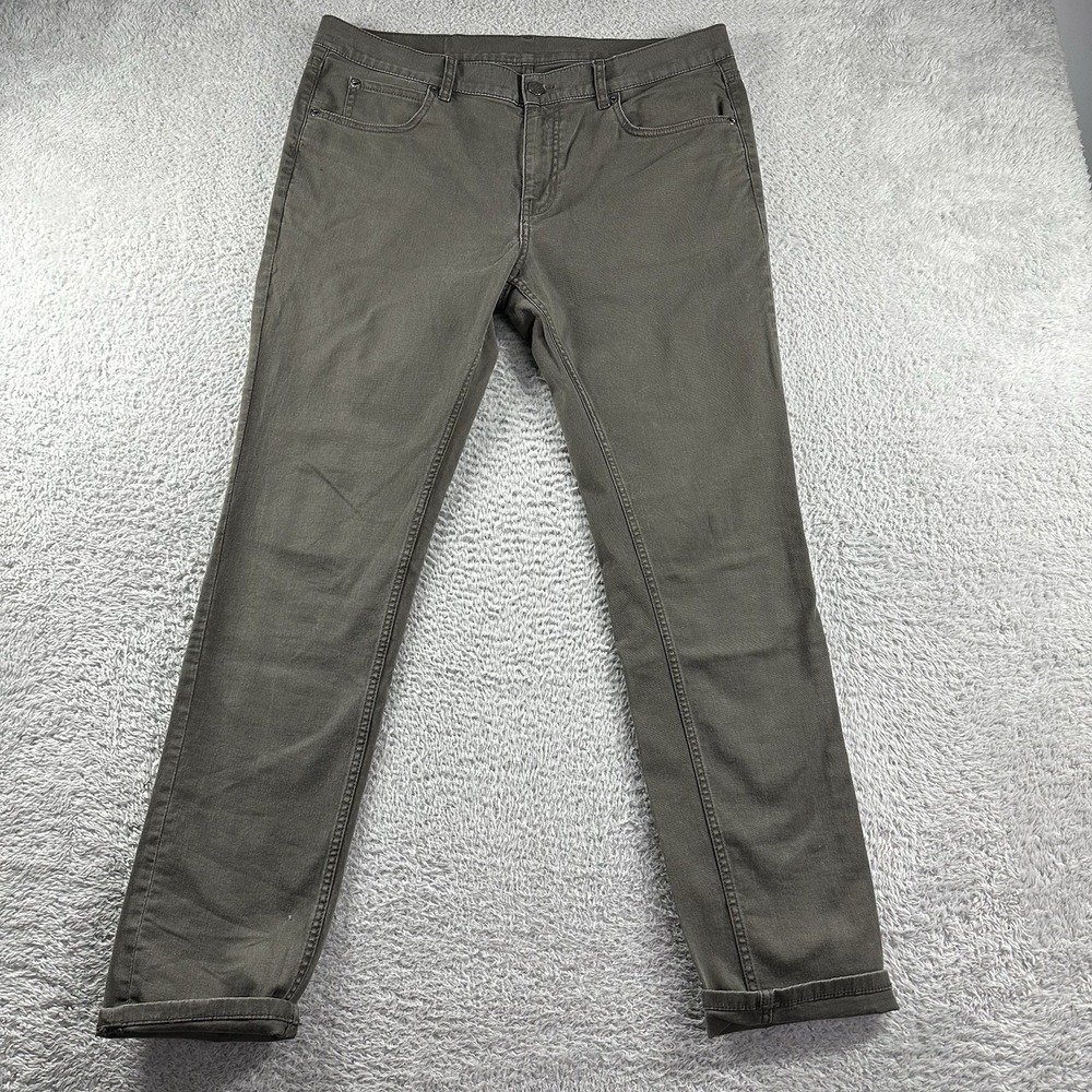 Cheap Monday Chino Pants Jeans Mens 34x32 Gray Straight Fit Goth Emo Punk Grunge